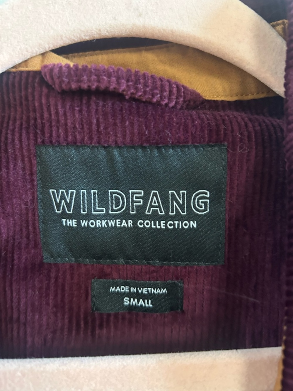 Wildfang Corduroy button down shirt burgundy small - Picture 3 of 4